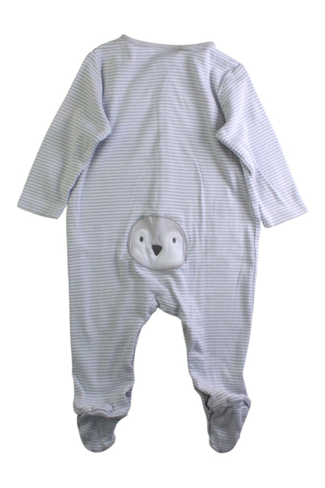 A Blue Onesies from The Little White Company in size 6-12M for boy. (Back View)