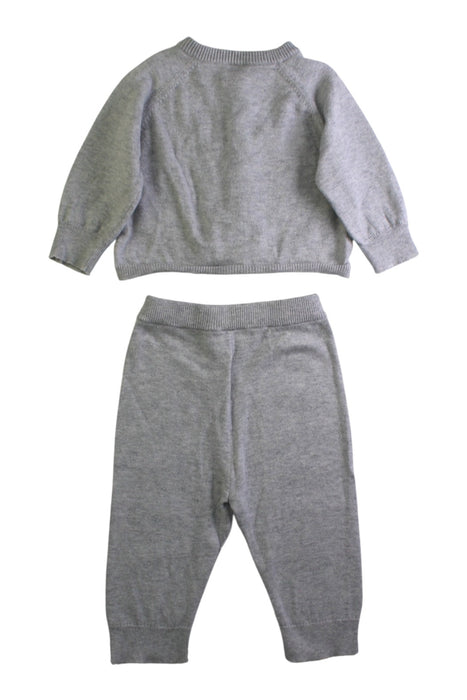 A Grey Pants Sets from Petit Bateau in size 3-6M for boy. (Back View)
