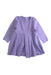 A Purple Long Sleeve Dresses from Polarn O. Pyret in size 0-3M for girl. (Front View)