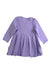 A Purple Long Sleeve Dresses from Polarn O. Pyret in size 0-3M for girl. (Back View)