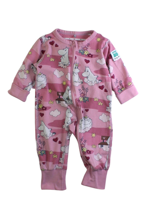 A Pink Onesies from Polarn O. Pyret in size 0-3M for girl. (Front View)