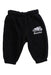 A Black Sweatpants from Roots in size 3-6M for girl. (Front View)