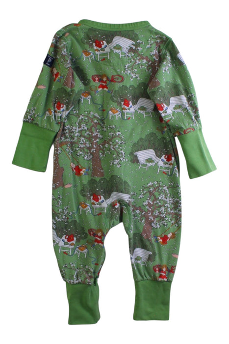 A Green Onesies from Polarn O. Pyret in size 0-3M for girl. (Back View)