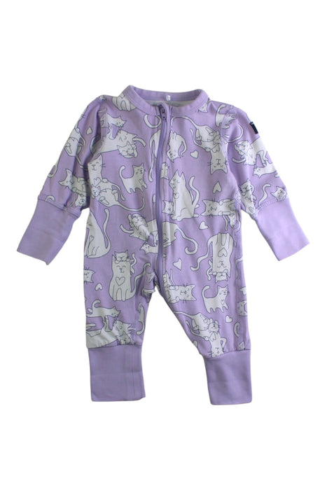 A Purple Onesies from Polarn O. Pyret in size 0-3M for neutral. (Front View)
