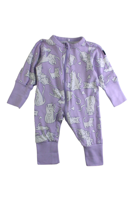 A Purple Onesies from Polarn O. Pyret in size 0-3M for neutral. (Front View)