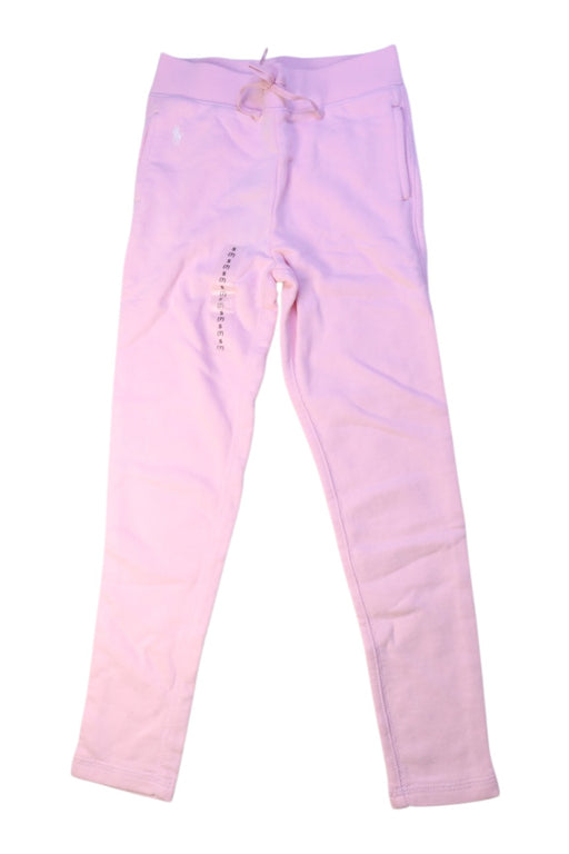 A Pink Sweatpants from Polo Ralph Lauren in size 7Y for girl. (Front View)