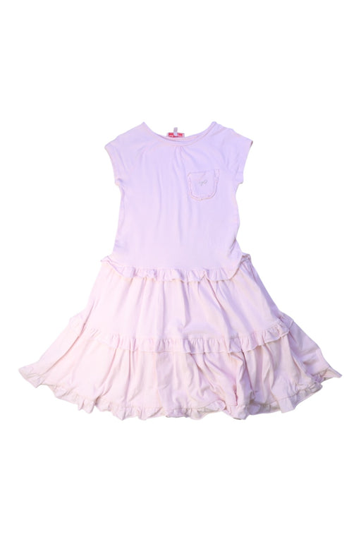 A Pink Short Sleeve Dresses from Lili Gaufrette in size 8Y for girl. (Front View)