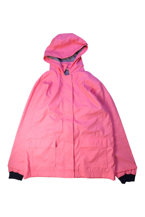 A Pink Rain Jackets from Petit Bateau in size 10Y for girl. (Front View)