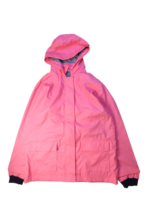 A Pink Rain Jackets from Petit Bateau in size 10Y for girl. (Front View)