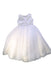 A White Sleeveless Dresses from Joan Calabrese in size 6T for girl. (Back View)