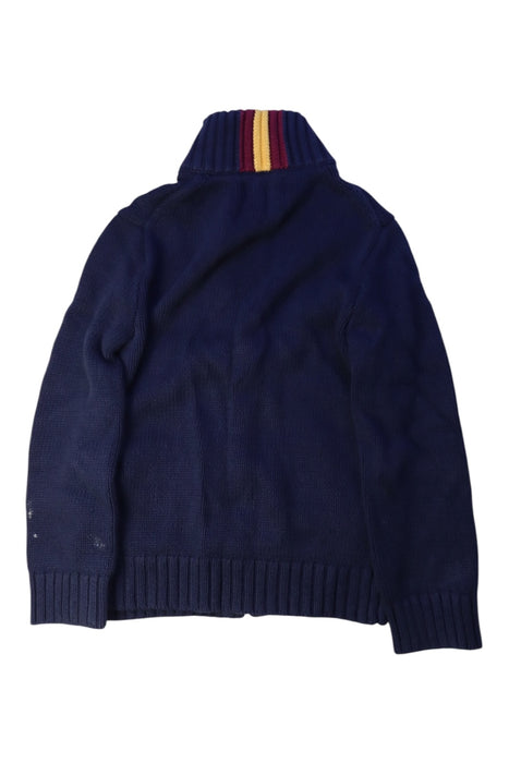 A Navy Zippered Sweatshirts from Polo Ralph Lauren in size 6T for boy. (Back View)