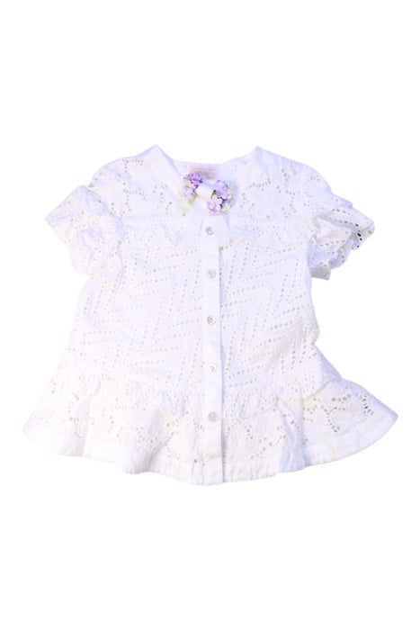 A White Short Sleeve Shirts from Nicholas & Bears in size 10Y for girl. (Front View)