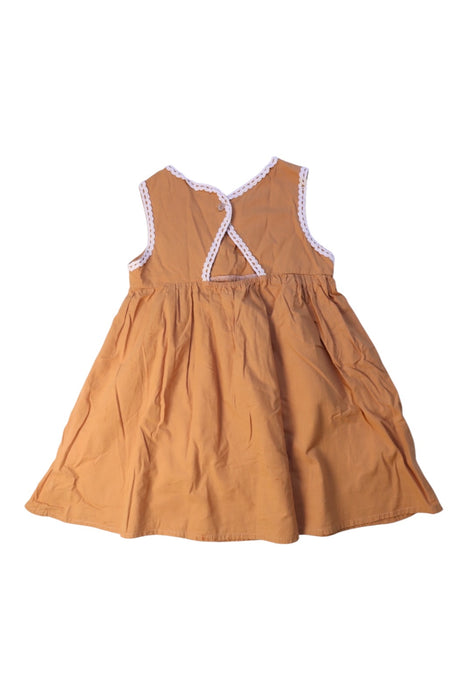 A Orange Sleeveless Dresses from Gannino d'Angelo in size 6T for girl. (Back View)