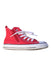 A Red Sneakers from Converse in size 5T for boy. (Front View)