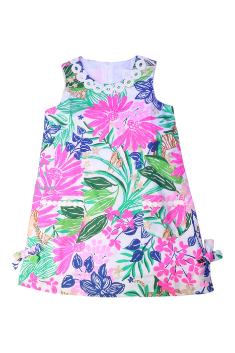 A Multicolour Sleeveless Dresses from Lilly Pulitzer in size 5T for girl. (Front View)