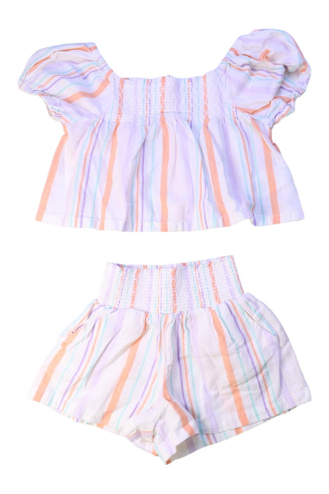 A Multicolour Shorts Sets from Seed in size 4T for girl. (Front View)