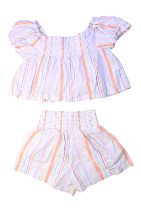 A Multicolour Shorts Sets from Seed in size 4T for girl. (Back View)
