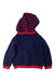 A Navy Hooded Sweatshirts from The Little White Company in size 3-6M for boy. (Back View)