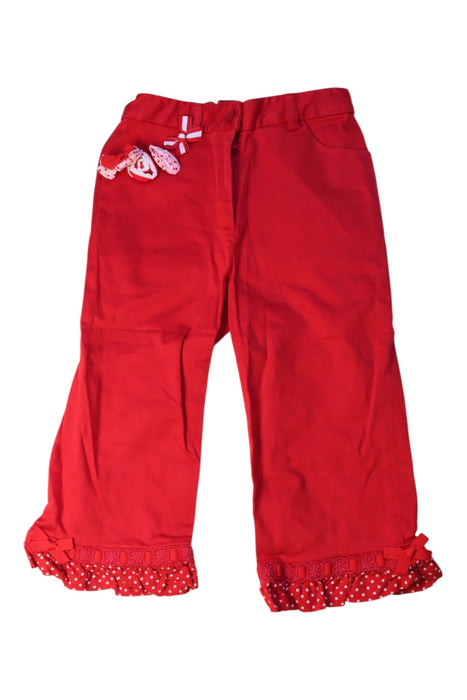 A Red Casual Pants from Nicholas & Bears in size 6T for girl. (Front View)