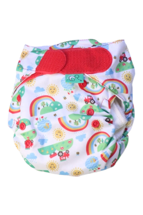 A Multicolour Cloth Diapers from TotsBots in size O/S for neutral. (Front View)