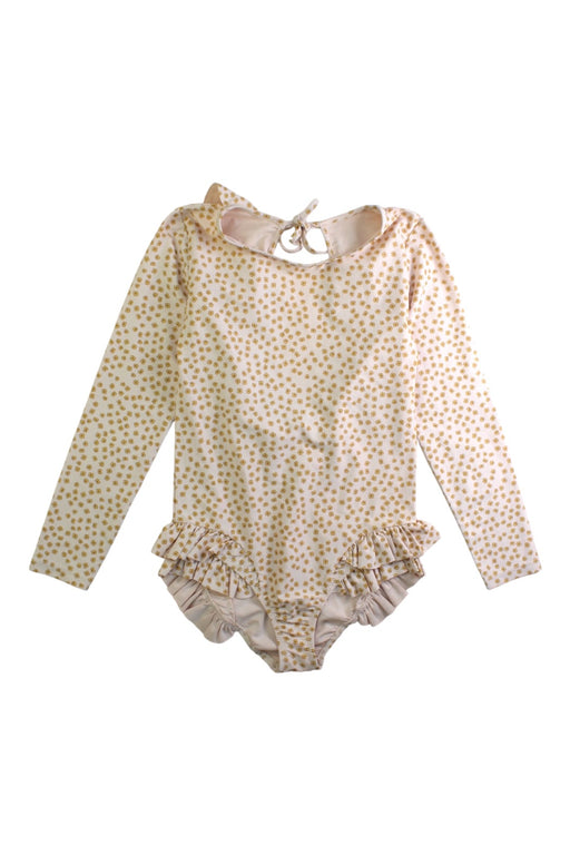 A Beige Swimsuits from Konges Sløjd in size 7Y for girl. (Front View)