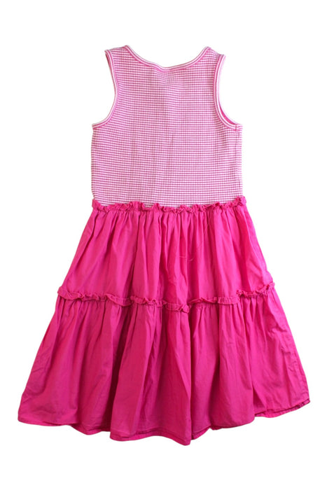 A Pink Sleeveless Dresses from Seed in size 6T for girl. (Back View)