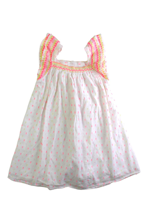 A White Sleeveless Dresses from Seed in size 5T for girl. (Front View)
