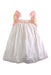 A White Sleeveless Dresses from Seed in size 5T for girl. (Front View)