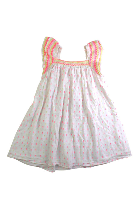 A White Sleeveless Dresses from Seed in size 5T for girl. (Back View)