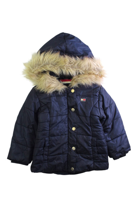 A Navy Puffer/Quilted Coats & Outerwear from Tommy Hilfiger in size 3T for girl. (Front View)