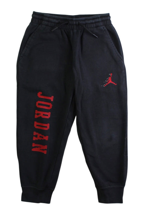 A Black Sweatpants from Air Jordan in size 5T for boy. (Front View)