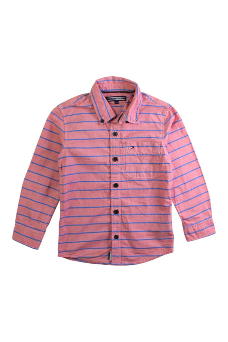 A Pink Long Sleeve Shirts from Tommy Hilfiger in size 3T for boy. (Front View)