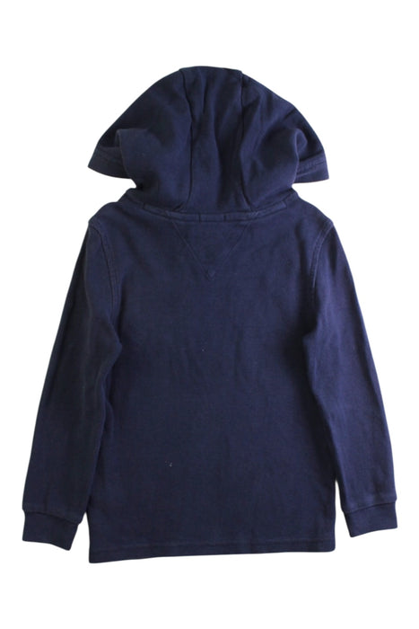 A Navy Hooded Sweatshirts from Tommy Hilfiger in size 5T for boy. (Back View)