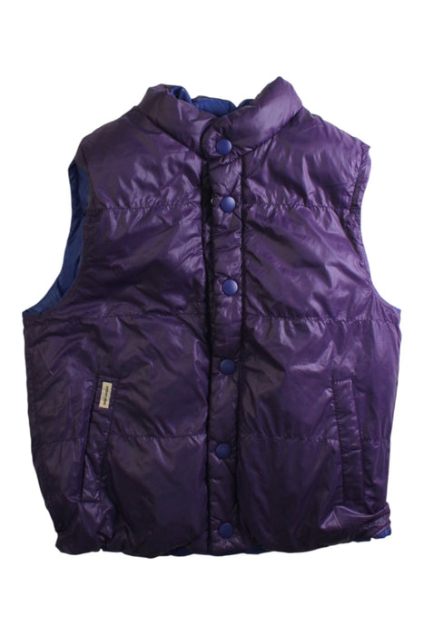 A Blue Outerwear Vests from Miki House in size 5T for boy. (Back View)