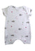 A White Short Sleeve Rompers from The Little White Company in size 3-6M for boy. (Back View)
