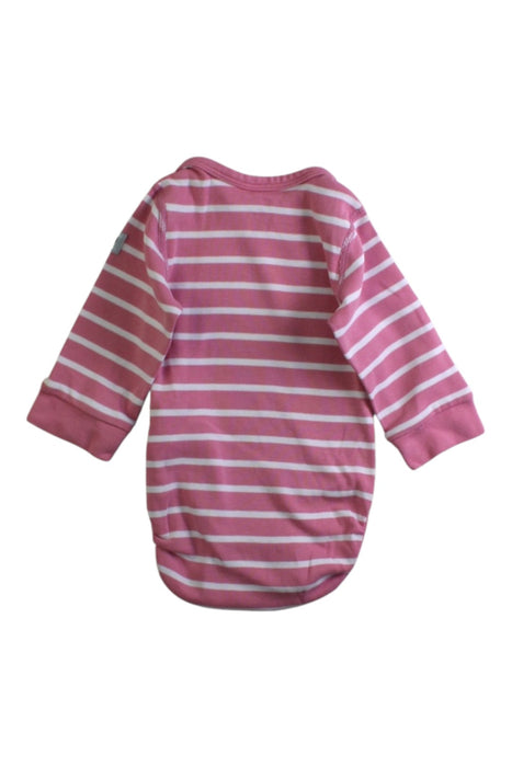 A Pink Long Sleeve Bodysuits from Polarn O. Pyret in size 0-3M for girl. (Back View)