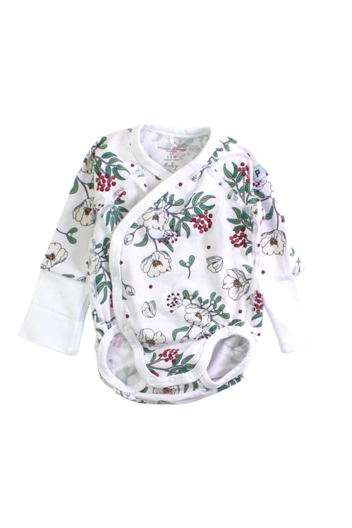 A Multicolour Long Sleeve Bodysuits from Polarn O. Pyret in size 0-3M for neutral. (Front View)