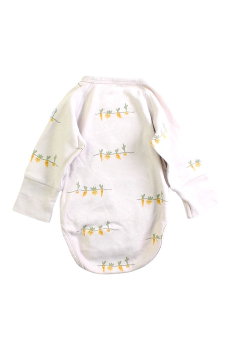 A Beige Long Sleeve Bodysuits from Polarn O. Pyret in size 0-3M for neutral. (Back View)
