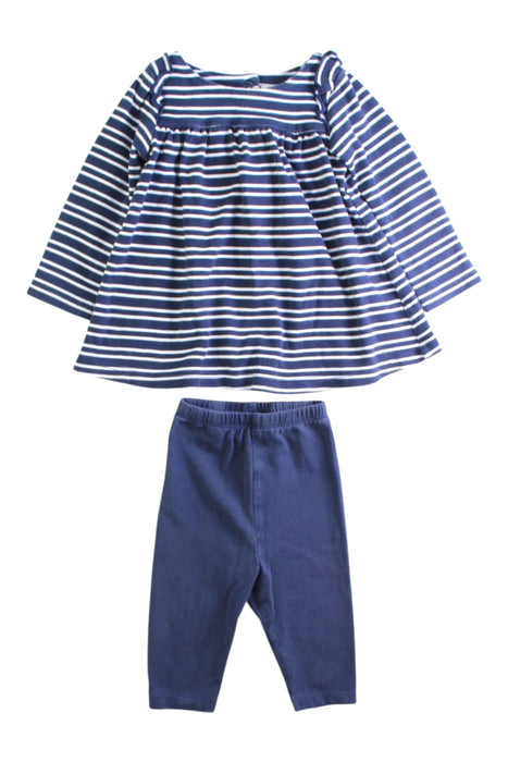 A Navy Leggings Sets from The Little White Company in size 3-6M for girl. (Front View)