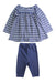 A Navy Leggings Sets from The Little White Company in size 3-6M for girl. (Front View)