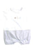 A White Short Sleeve Rompers from The Little White Company in size 3-6M for neutral. (Front View)