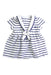 A White Short Sleeve Dresses from Polarn O. Pyret in size 0-3M for girl. (Front View)