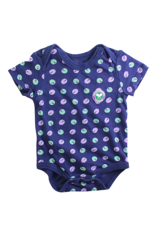 A Blue Short Sleeve Bodysuits from Wimbledon in size 3-6M for neutral. (Front View)