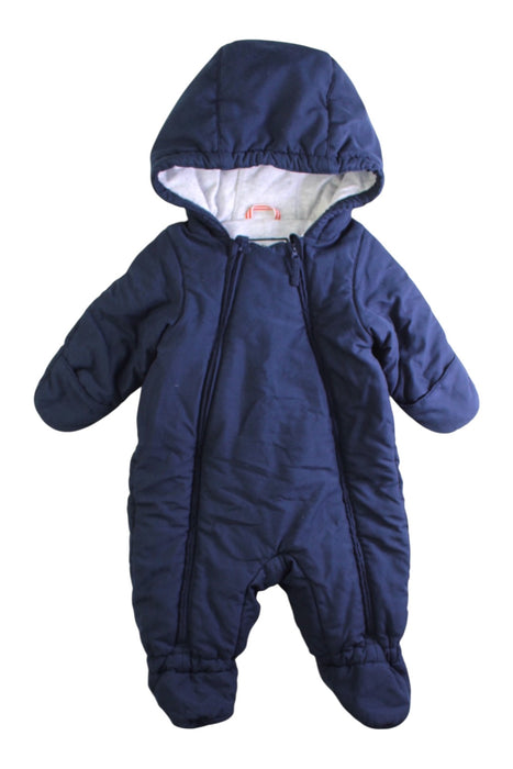 A Blue Snowsuits from Petit Bateau in size 3-6M for boy. (Front View)