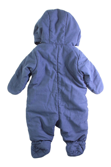 A Blue Snowsuits from Petit Bateau in size 3-6M for boy. (Back View)