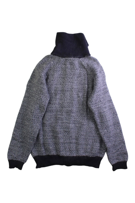 A Grey Zippered Sweatshirts from CdeC in size 6T for boy. (Back View)