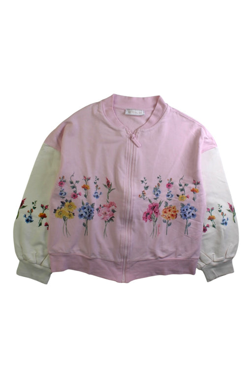A Pink Lightweight Jackets from Monnalisa in size 10Y for girl. (Front View)