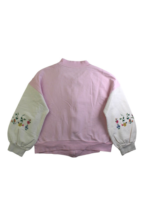 A Pink Lightweight Jackets from Monnalisa in size 10Y for girl. (Back View)