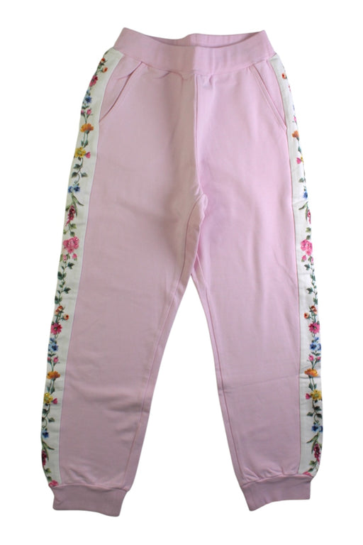 A Pink Sweatpants from Monnalisa in size 8Y for girl. (Front View)