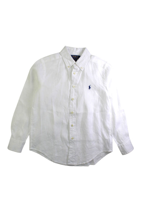 A White Long Sleeve Shirts from Polo Ralph Lauren in size 8Y for boy. (Front View)